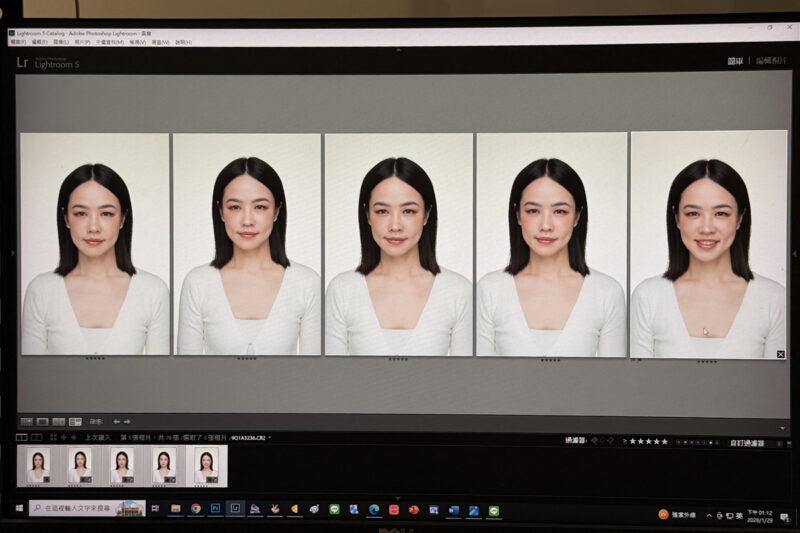 修圖＆挑選照片過程