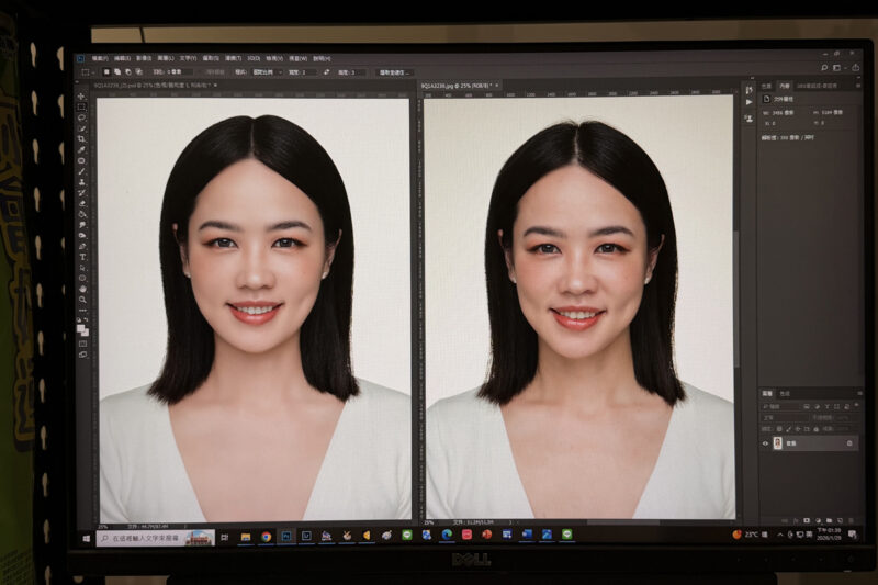 大頭形象照修圖前後